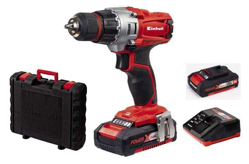Masina de gaurit si insurubat Einhell, TE-CD 18/2 Li Kit (2x1,5 Ah), 21 trepte, incarcare rapida, acumulator inclus - imagine 2