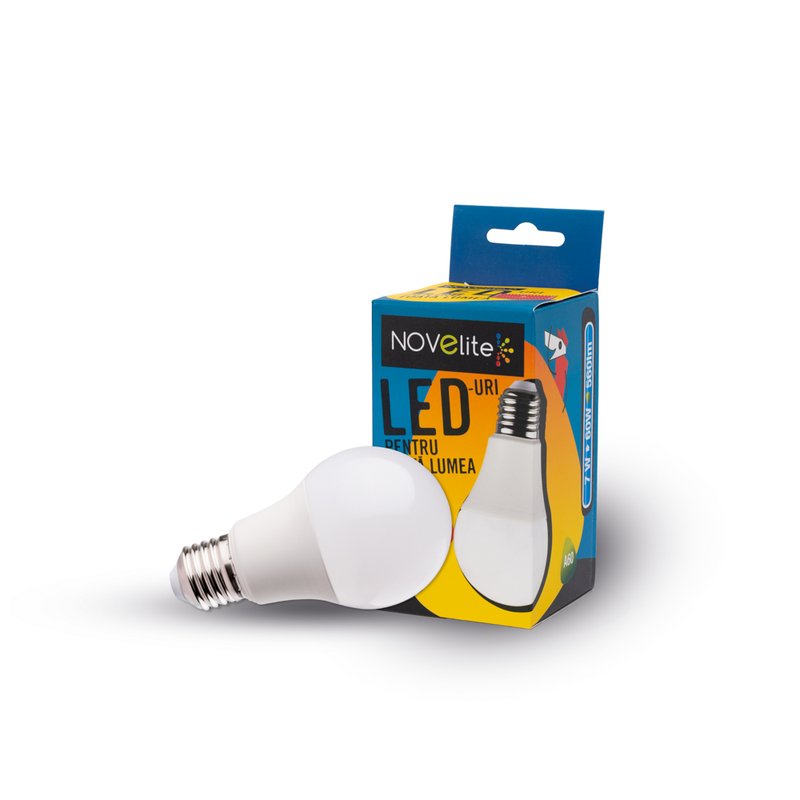 Bec LED 7W E27 A60 6400K Novelite - imagine principală