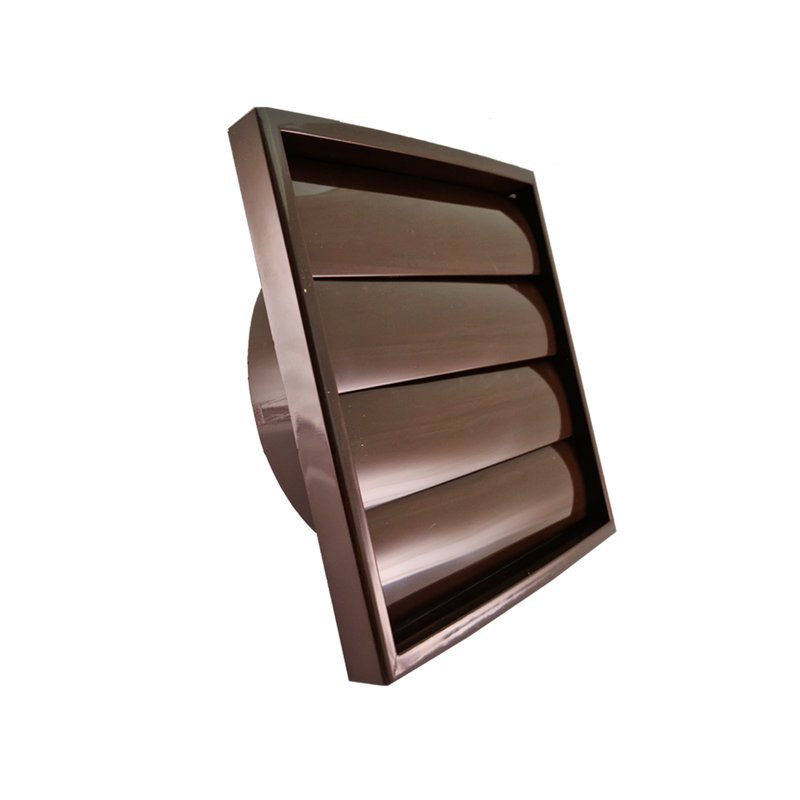 Grila ventilatie rectangulara cu jaluzele gravitationale Dospel KRZ 150 /B, culoare maro - imagine principală