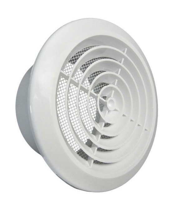 Grila ventilatie circulara cu plasa de insecte Dospel KOS 150 - imagine principală
