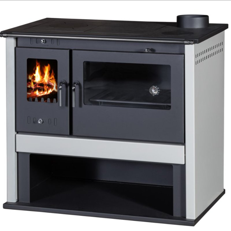 Soba pe lemn cu plita si cuptor Victoria 05 Viki Lux color, 10.5 kW, clasa A - imagine 3