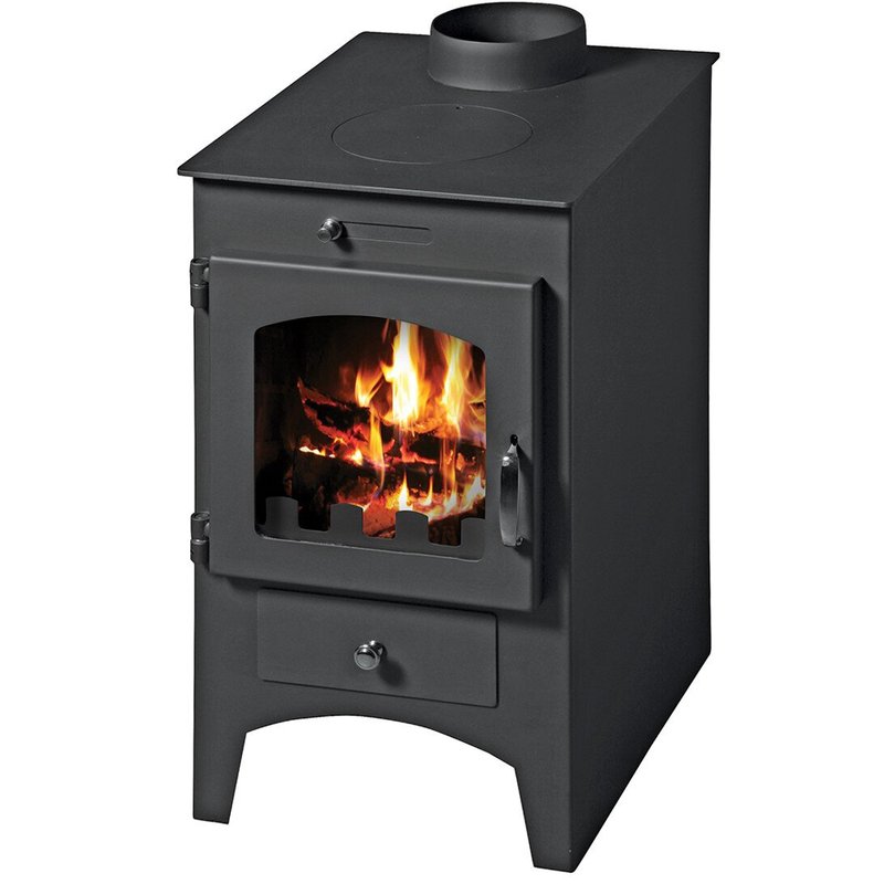 Soba pe lemn cu plita Victoria Bora C, 9,5 kW, culoare gri grafit - imagine principală