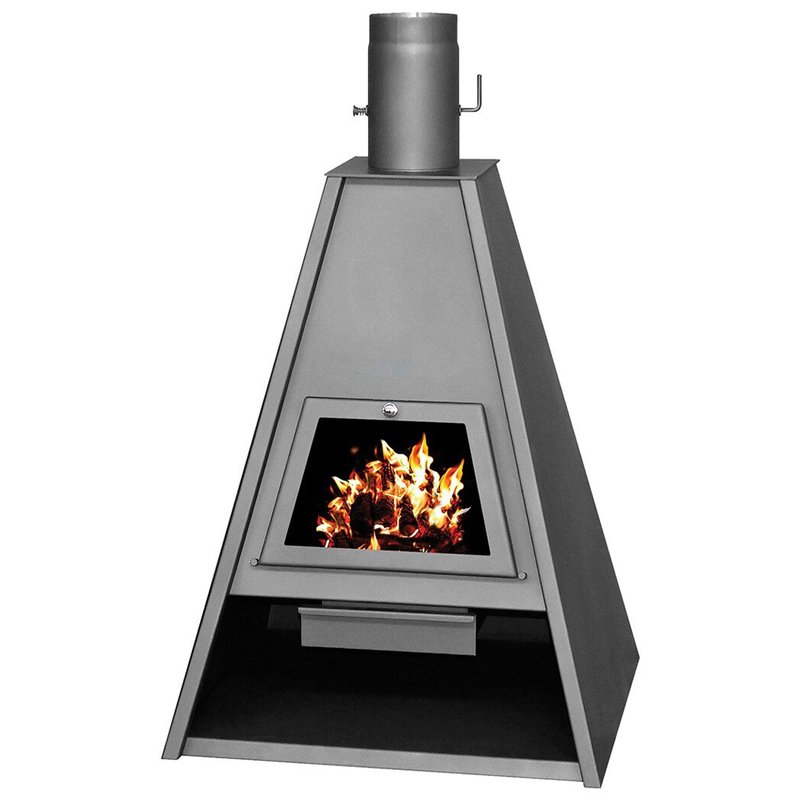 Soba pe lemne Victoria 05 Delta, 16.1 kW, samotata,  clasa A, Gri grafit - imagine principală