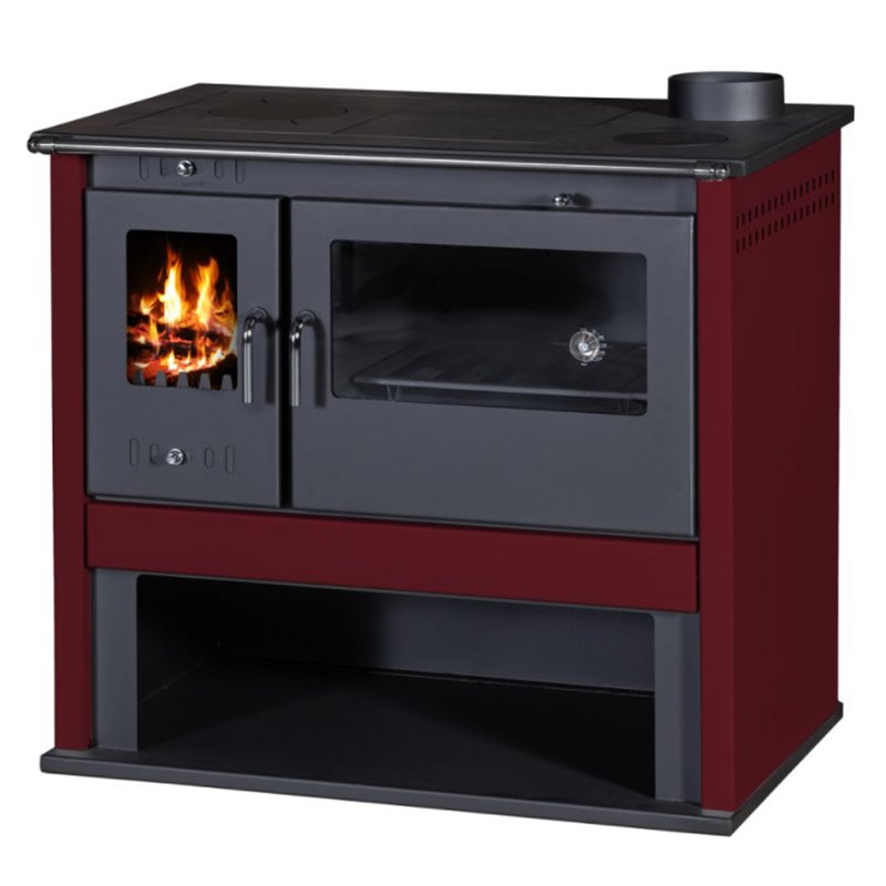 Soba pe lemn cu plita si cuptor Victoria 05 Viki Lux color, 10.5 kW, clasa A - imagine 4