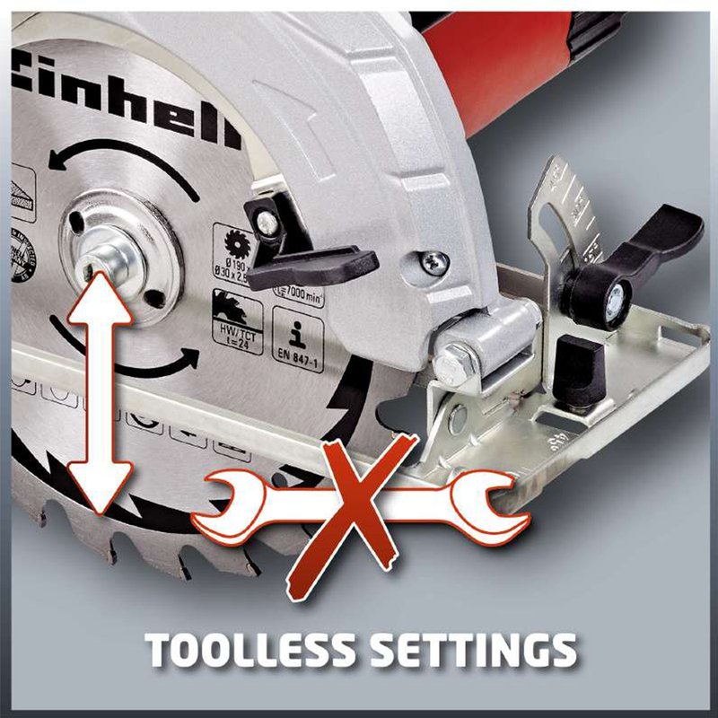 Fierastrau circular de mana 1400 W, 190 mm, 24 D, Einhell, TC-CS 1400 - imagine 2