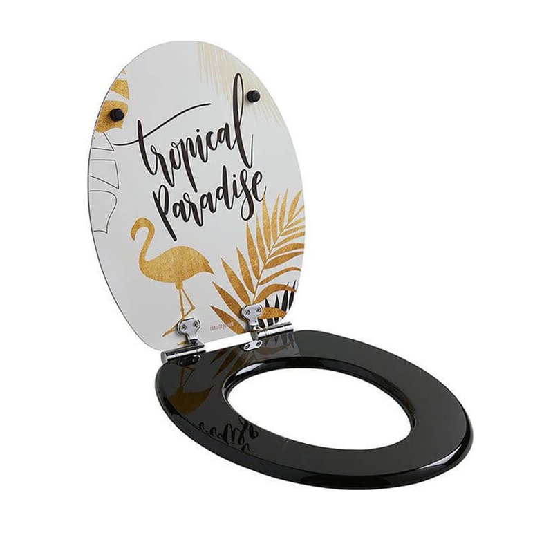 Capac WC, Wirquin Tropical, colac din MDF, balamale din otel - imagine 2