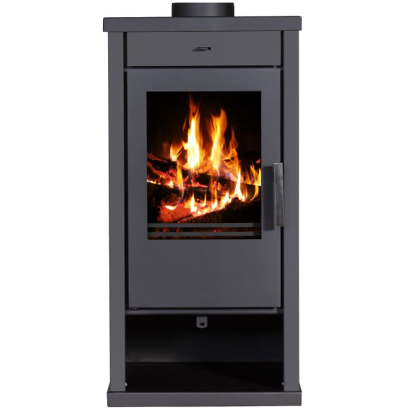 Soba pe lemne Victoria 05 Vanessa Lux 12 kW, A+, Gri - imagine 2