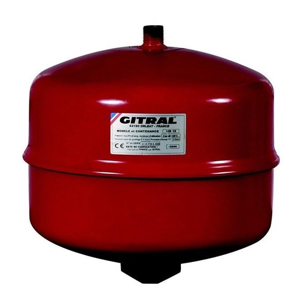 Vas de expansiune 18 litri Gitral MB 18, membrana fixa, 4 bar, incalzire - Prompt Service