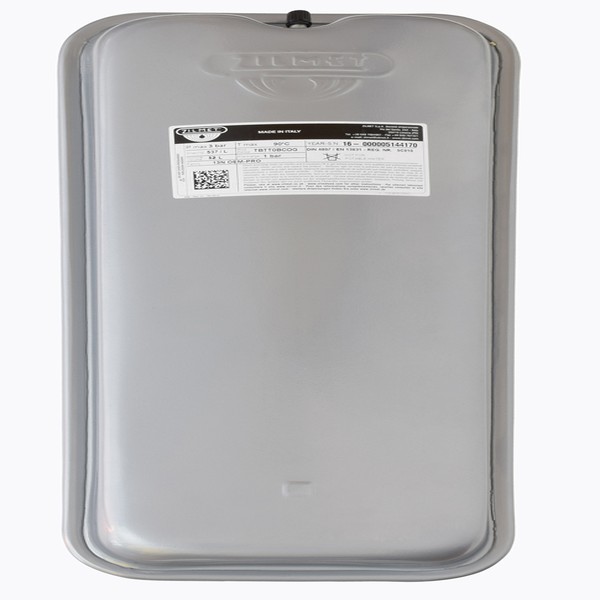Vas de expansiune 12 litri Zilmet, dimensiuni 492x203 mm, grosime 170 mm, membrana fixa, 3 bar - Prompt Service
