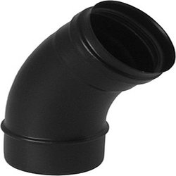 Cot evacuare gaze arse ATI NS2-48XP, diametru 80 mm, 45 grade, inox vopsit negru