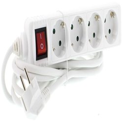 Prelungitor 4 prize 3 metri lungime cu intrerupator, cablu 3xG1.5mmp, Well