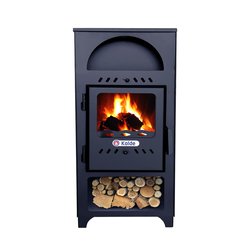 Soba (semineu) pe lemne si brichete, patrat, 9 kW, Kalde