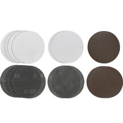 Set 15 discuri abrazive pentru slefuit pereti si suprafete plane, 180 mm, KWB