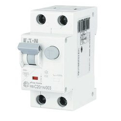 Siguranta automata diferential 20A, 1P+N, 6 kA, Eaton Xpole Home