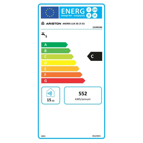 Boiler electric 30 l Ariston ANDRIS LUX 30 EU, indicator LED