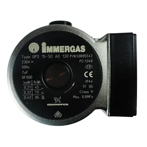 Pompa circulatie pentru centrala termica Immergas, modele Eolo Mini Eolo Star si Eolo Star KW, cod piesa 1.015561 (3.021396)
