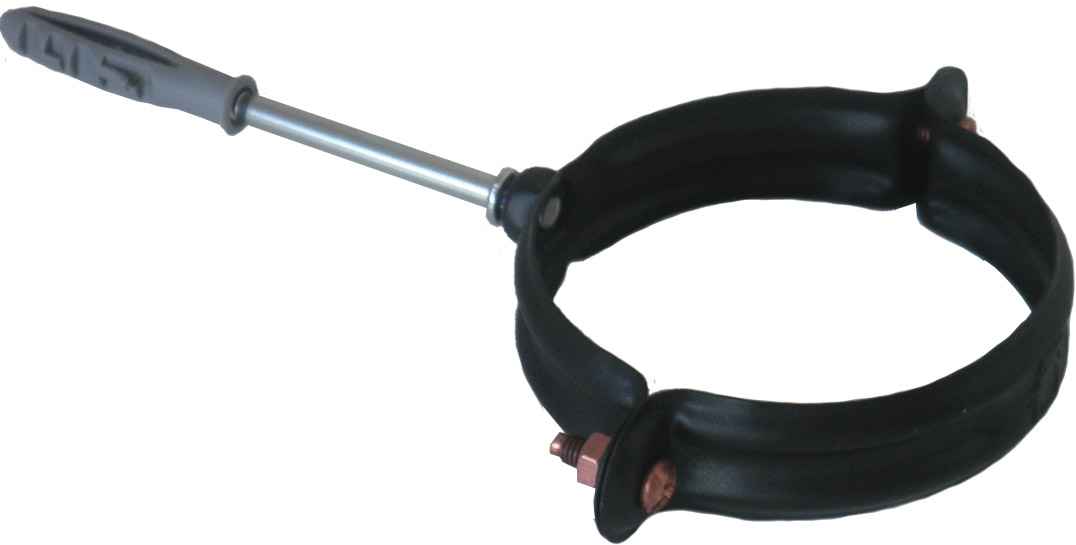 Colier prindere tub ATI NS14-100, diametru 100 mm, inox vopsit negru
