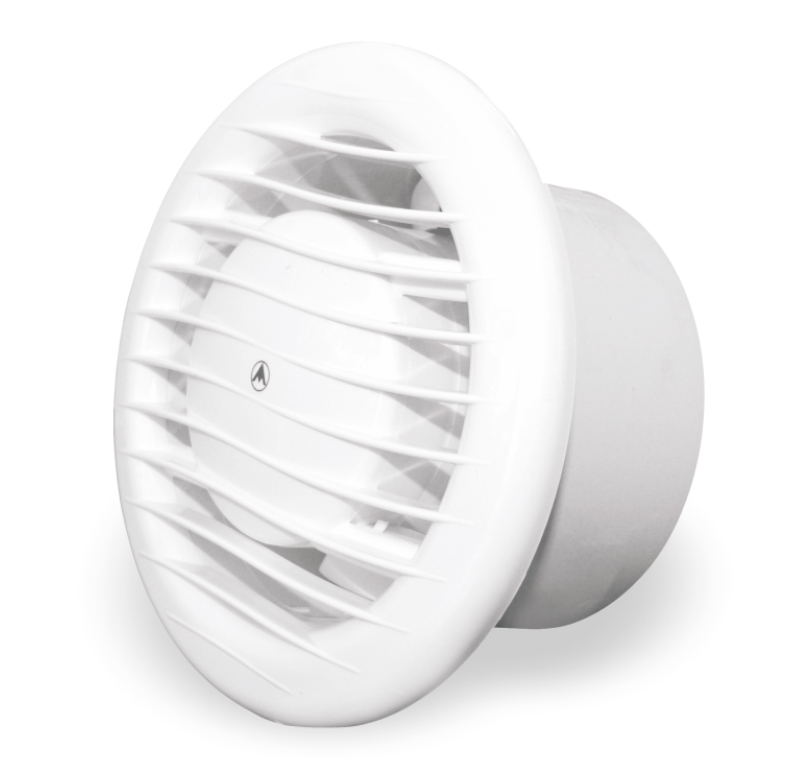 Ventilator casnic de perete sau tavan Dospel NV 10, debit 100 mc/h, diametru 10 cm, alb