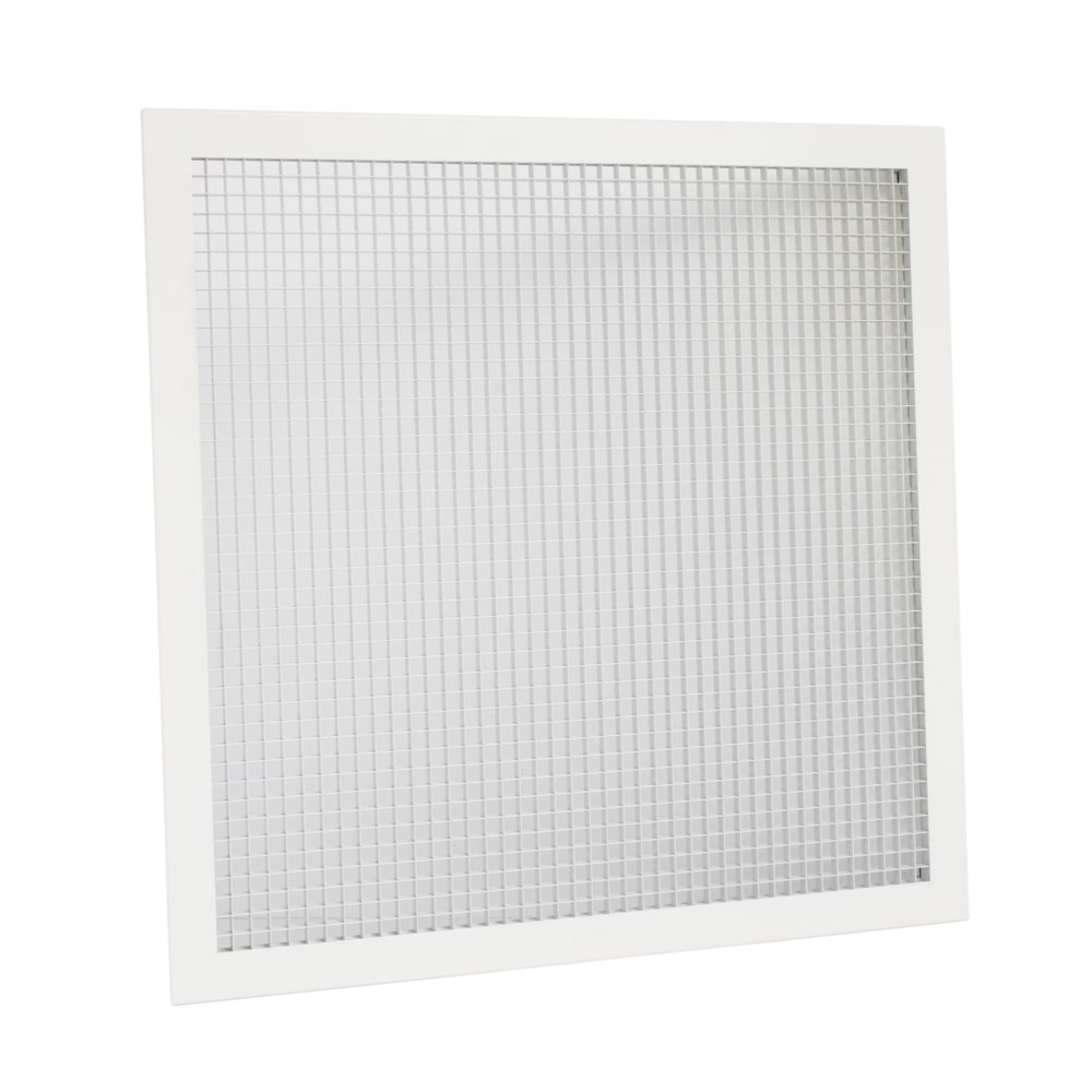Grila rectangulara ventilatie sau climatizare tip fagure, 595 x 595 mm, rama aluminiu, alb