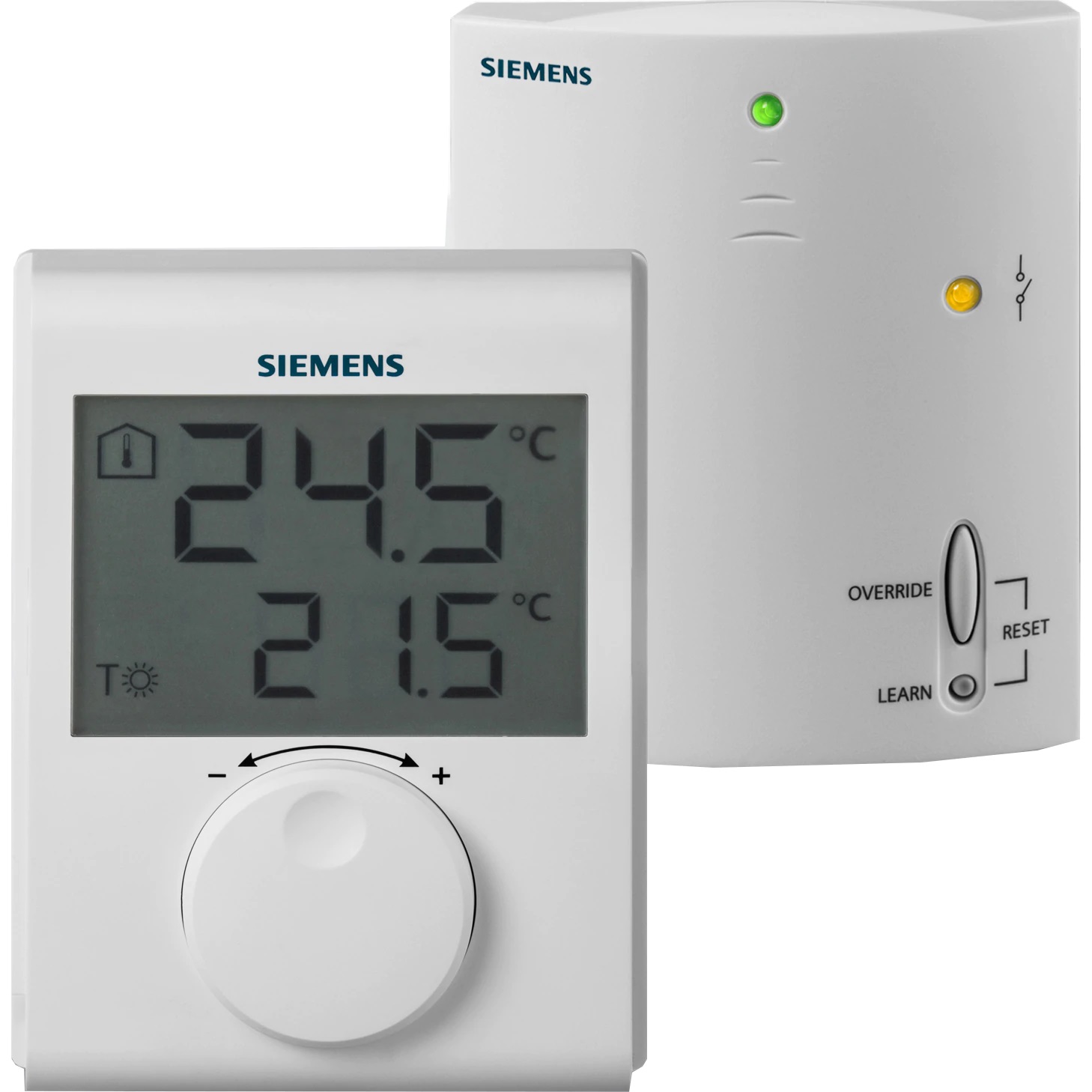 Termostat ambiental Siemens RDH100RF, fara fir, neprogramabil, afisaj digital, centrala termica
