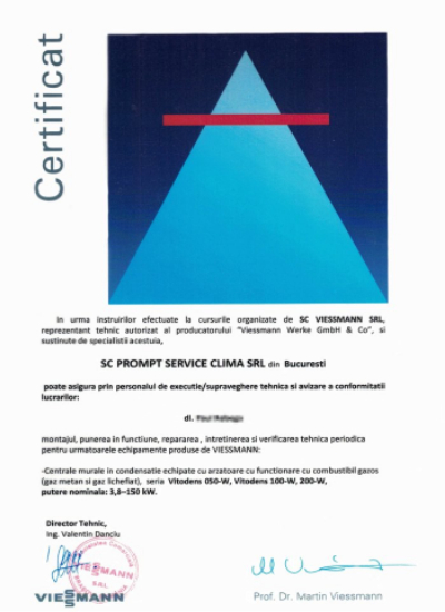 Certificat Certificat - Viessmann