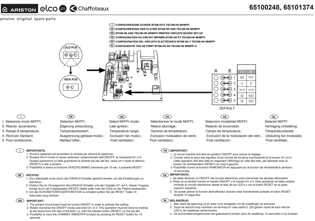 Schema montaj Ariston 65100248