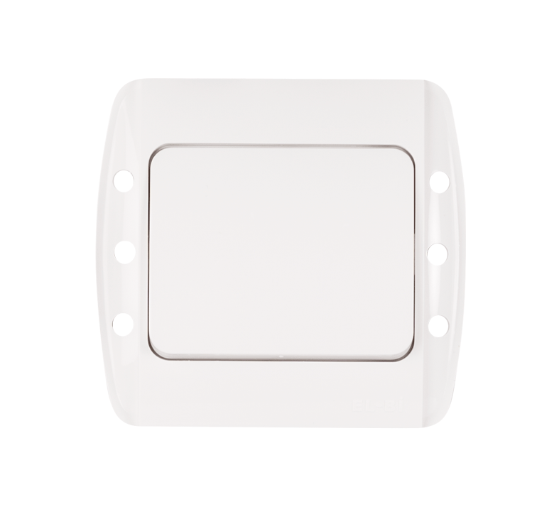 Intrerupator simplu incastrat Elbi Zirve 10A, EL0000039, alb