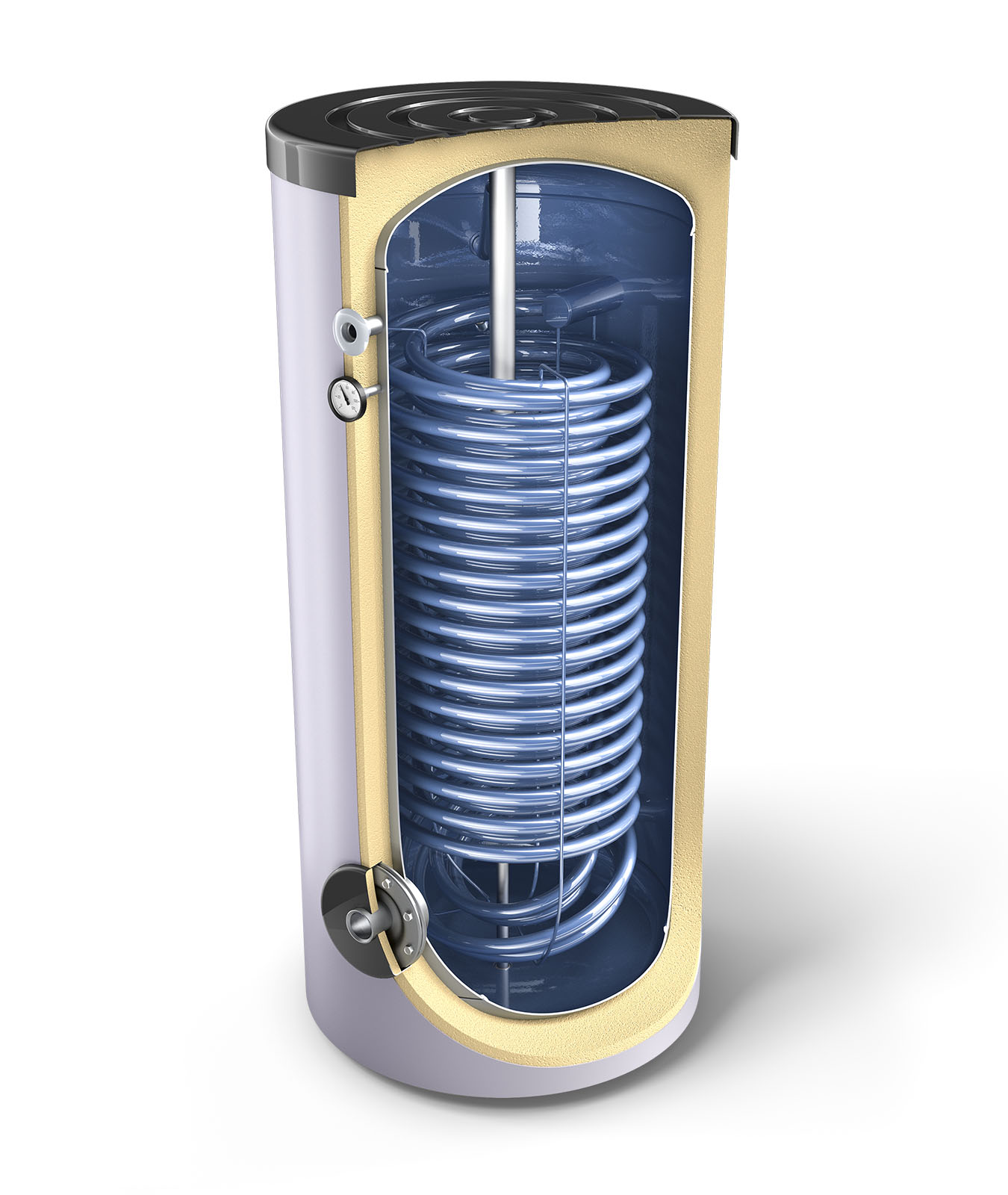 Boiler termo apa calda pentru sisteme pompa caldura Tesy EV 2X10S 160 60 HP, 160 litri, o serpentina, clasa - Prompt Service