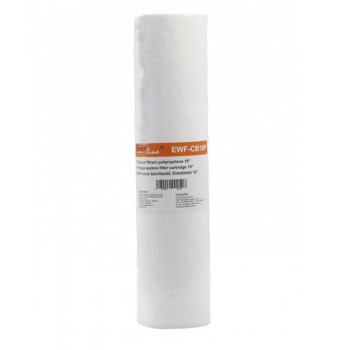 Cartus filtrant polipropilena, lungime 10" Everline, EWF-CB10P