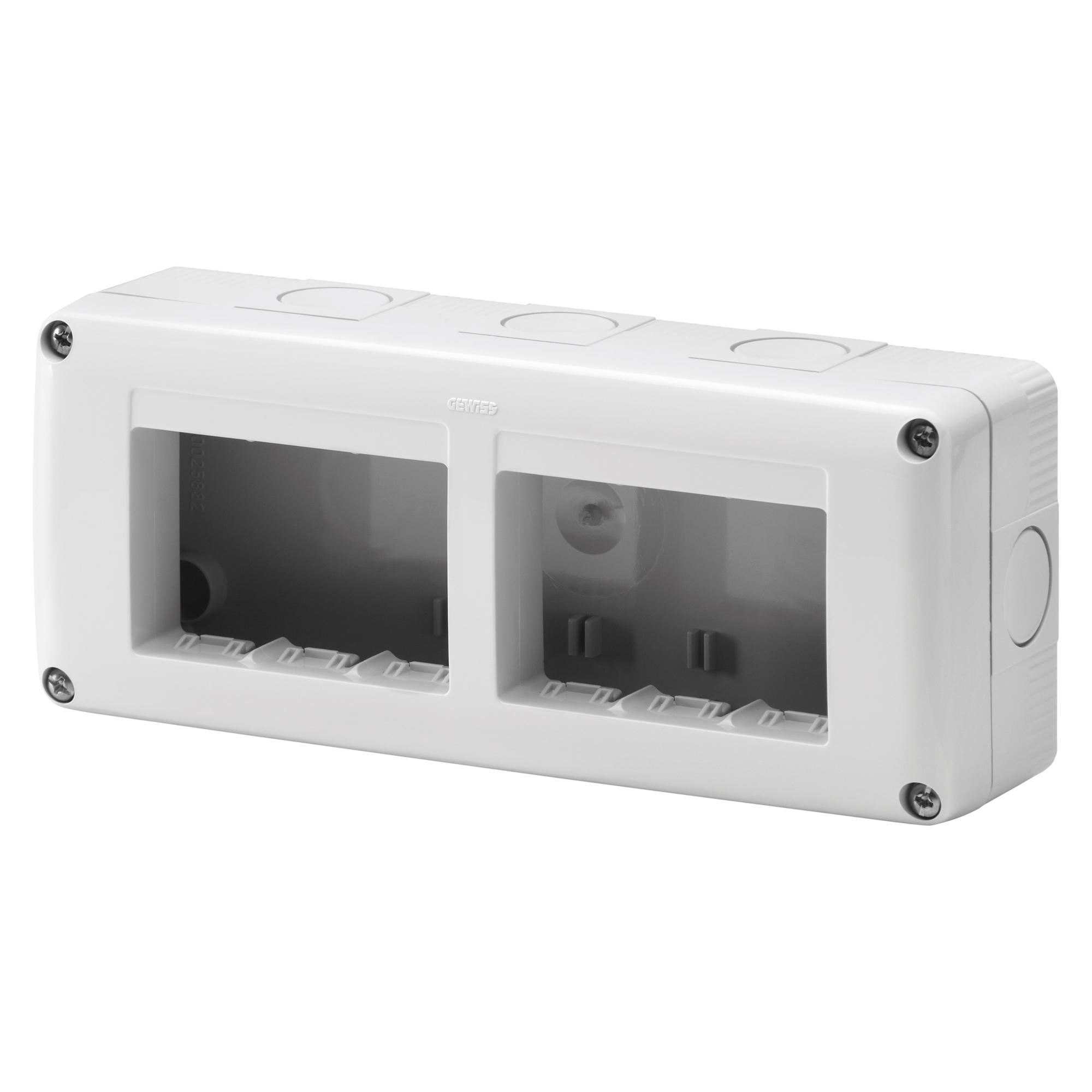 Doza aparat PT Gewiss 192x82x55 mm, 2 x 3 modul, IP40, GW27005