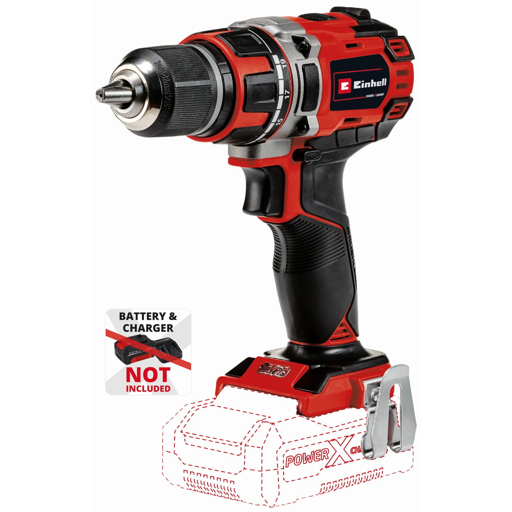 Masina de gaurit si insurubat Einhell TE-CD 18/50 Li BL Solo, 50 Nm, 20 trepte cuplu, mandrina 13 mm, 2 - Prompt Service