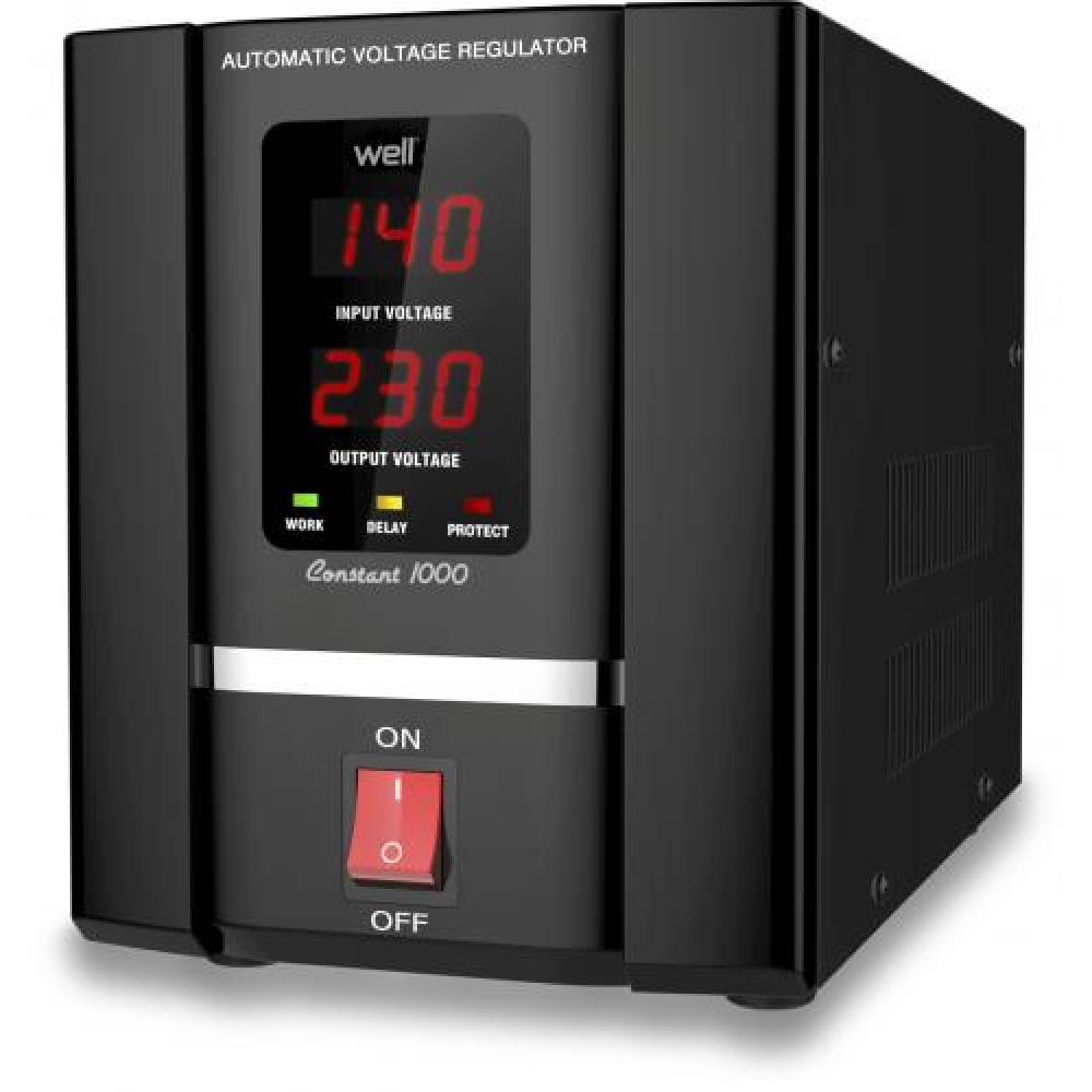 Stabilizator automat de tensiune cu servomotor Well 2000VA, AVR-SRV-CONSTANT2000-WL, Protectie la Tensiune - Prompt Service