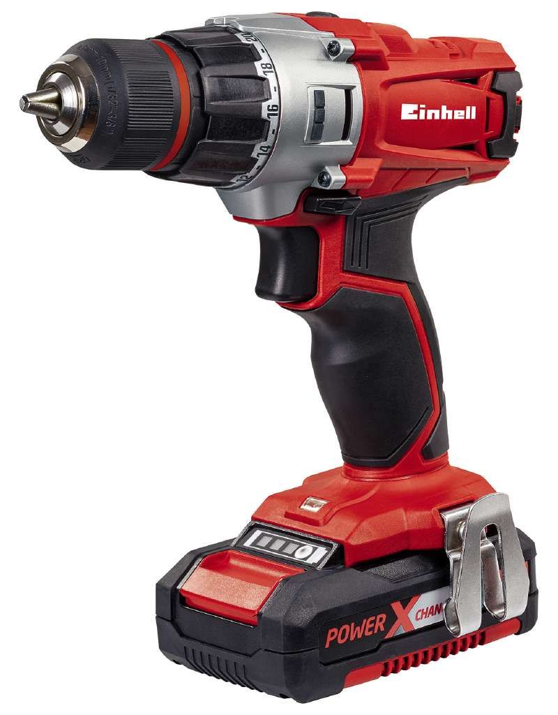 Masina de gaurit si insurubat Einhell, TE-CD 18/2 Li Kit (2x1,5 Ah), 21 trepte, incarcare rapida, acumulator inclus, 4513830