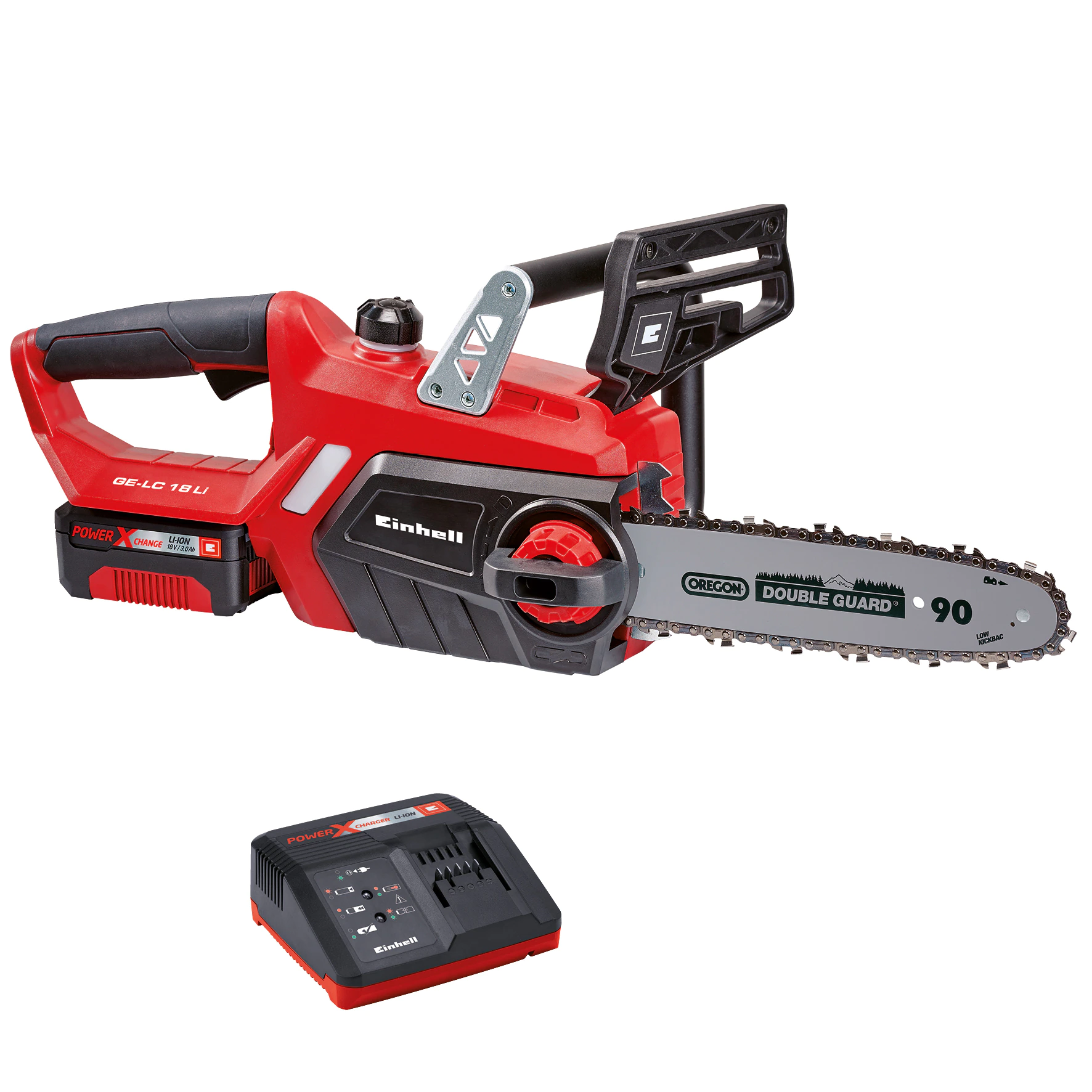 Fierastrau electric cu lant (drujba) acumulator inclus, Einhell, GE-LC 18 Li Kit, lama Oregon 25 cm, 4501760
