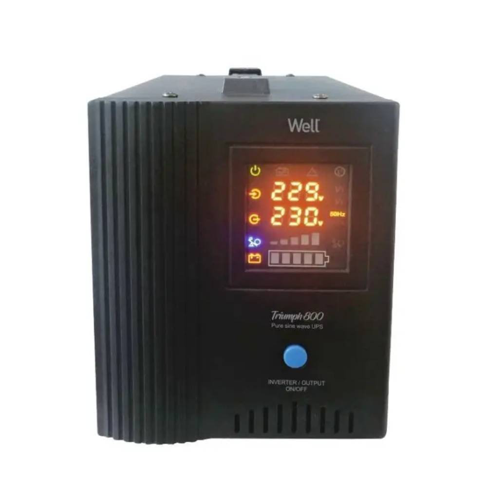 Sursa neintreruptibila Well UPS-HEATST-TRIUMPH800VA-WL pentru centrale termice, 230V, 800VA,500W