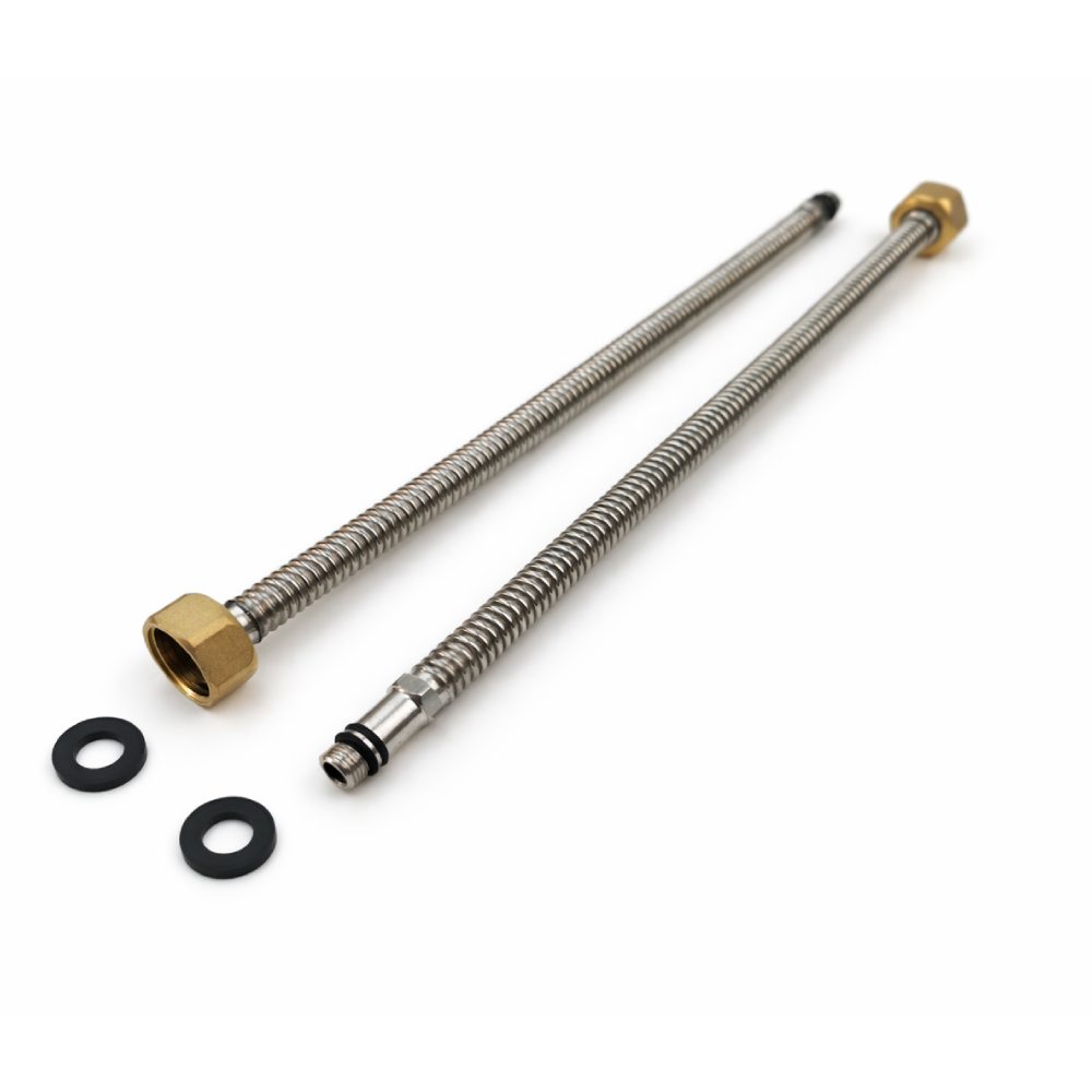 Set 2 bucati racord flexibil monocomanda din inox pentru baterie apa 3/8 30 cm - RN238-30