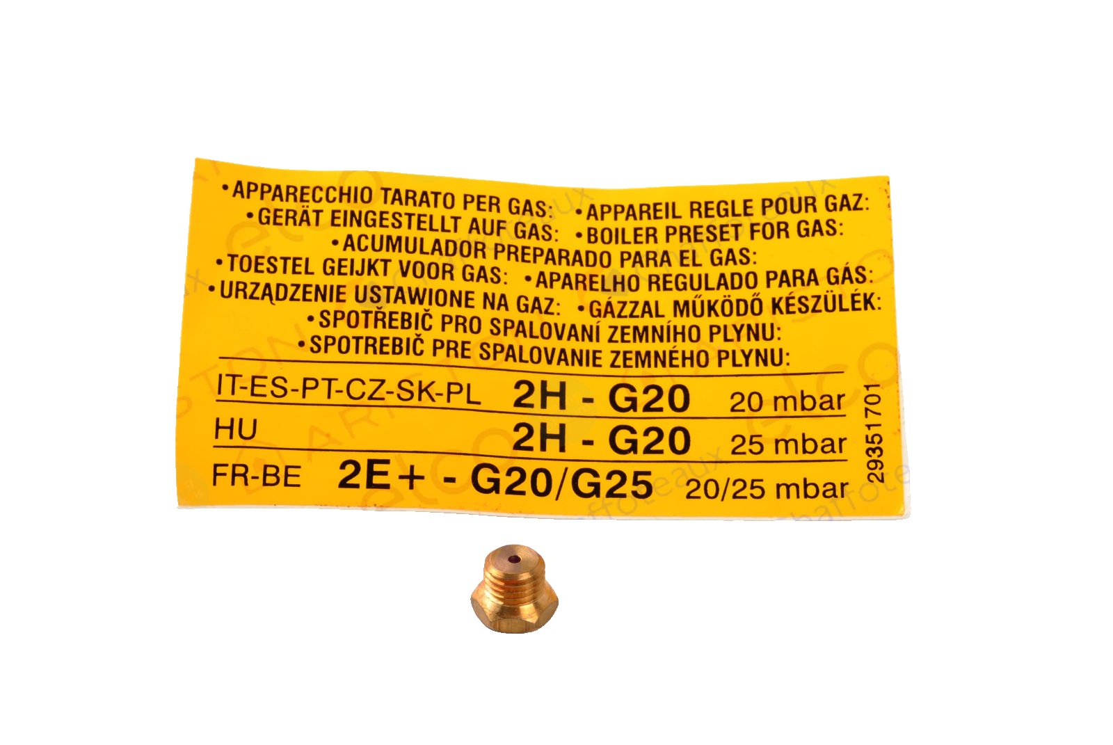 Duza Arzător pentru boiler pe gaz Ariston S/SGA 100V CS (CE) cod piesa 289001