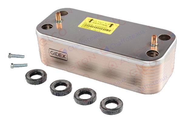 Schimbător Încălzire / Acm 20 pentru centrala termica de pardoseala Ariston GENUS PREMIUM EVO SOLAR FS 3 cod piesa 60001344