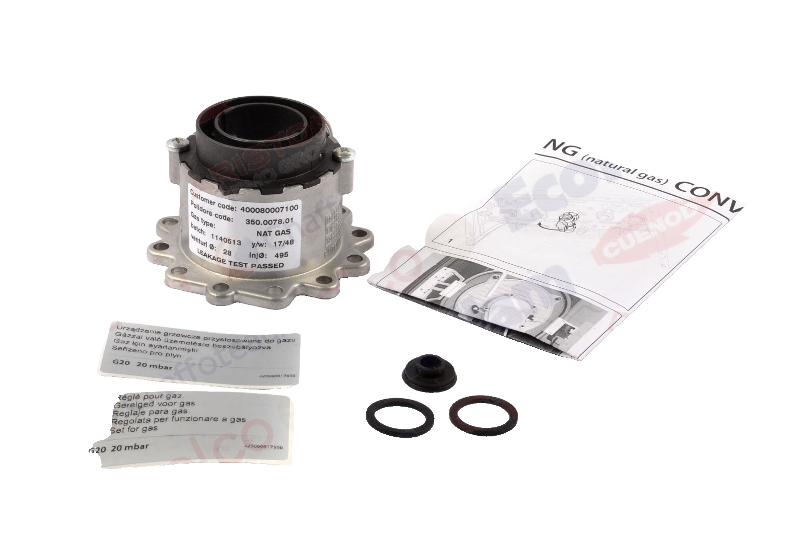 Set Complet Duza Arzător G20 35 Kw pentru centrala termica de pardoseala Ariston GENUS PREMIUM EVO 35, GENUS PREMIUM EVO SYSTEM 35 cod piesa 60002788