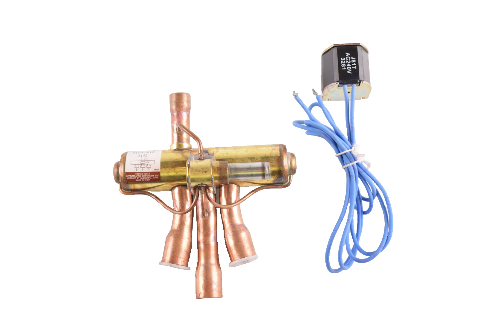 Supapă 4 Căi cu Bobină pentru aer conditionat si pompa de caldura Ariston MUC 135 MT-O, MUC R32 135 MT-O cod piesa 65073701