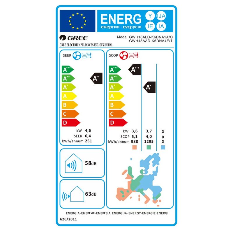 Aparat aer conditionat Gree Bora 18000 BTU, A++, Control WiFi - imagine 3