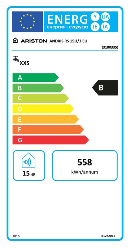 Boiler electric 15 l Ariston ANDRIS RS 15 U EU, 1200 W, sub chiuveta - imagine 2