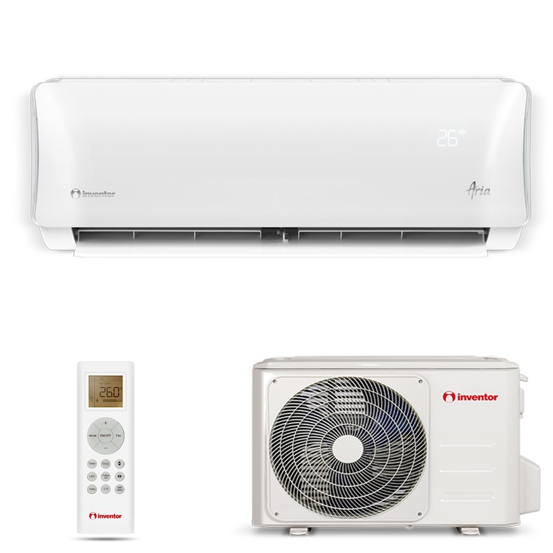 Aparat de aer conditionat Inventor Aria 24000 BTU, Filtru Hepa, Ionizator, Control WiFi, A++, Alb - imagine principală