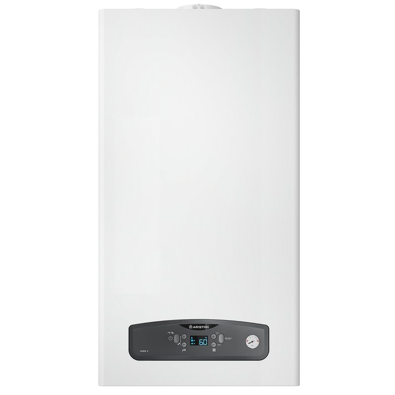 Centrala termica pe gaz Ariston Cares S 30, capacitate 30 kW, display LCD, ACM instant, schimbator inox - imagine principală