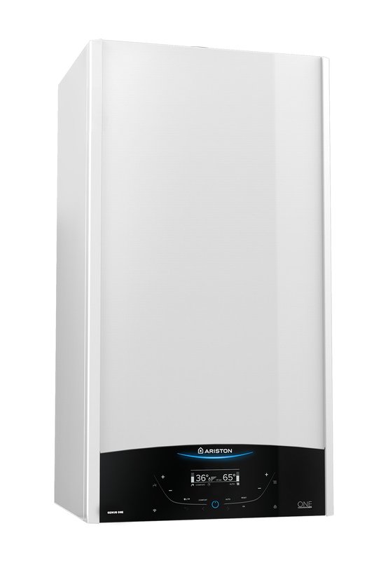 Centrala termica in condensare Ariston GENUS ONE SYSTEM 30, capacitate 30 kW, afisaj LCD, doar incalzire, Functie AUTO, Silentioasa - imagine principală