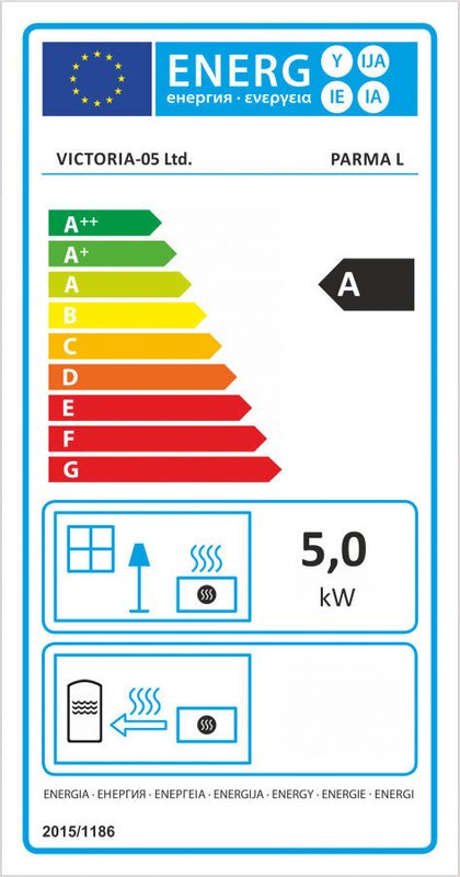 Soba pe lemne Victoria 05 Parma L, 5 kW, clasa energetica A, Gri - imagine 3
