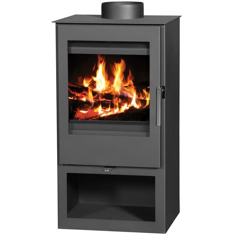 Soba pe lemne Victoria 05 Parma, 5 kW, compartiment uscare lemne, clasa A, Gri grafit - imagine principală