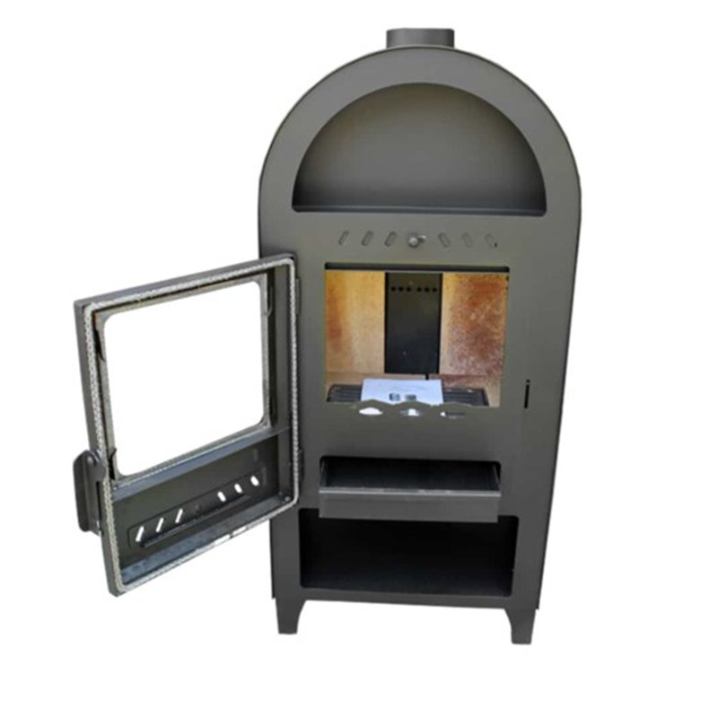 Soba (semineu) pe lemne si brichete, cu bolta, 7 kW, Kalde, KLD7-11920 - imagine 3