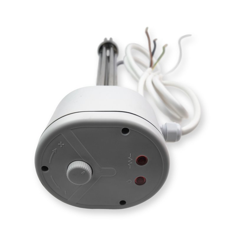 Rezistenta electrica cu termostat Unival, racord 1 1/2", capacitate 9000 W, alimentare 400V - poza fata