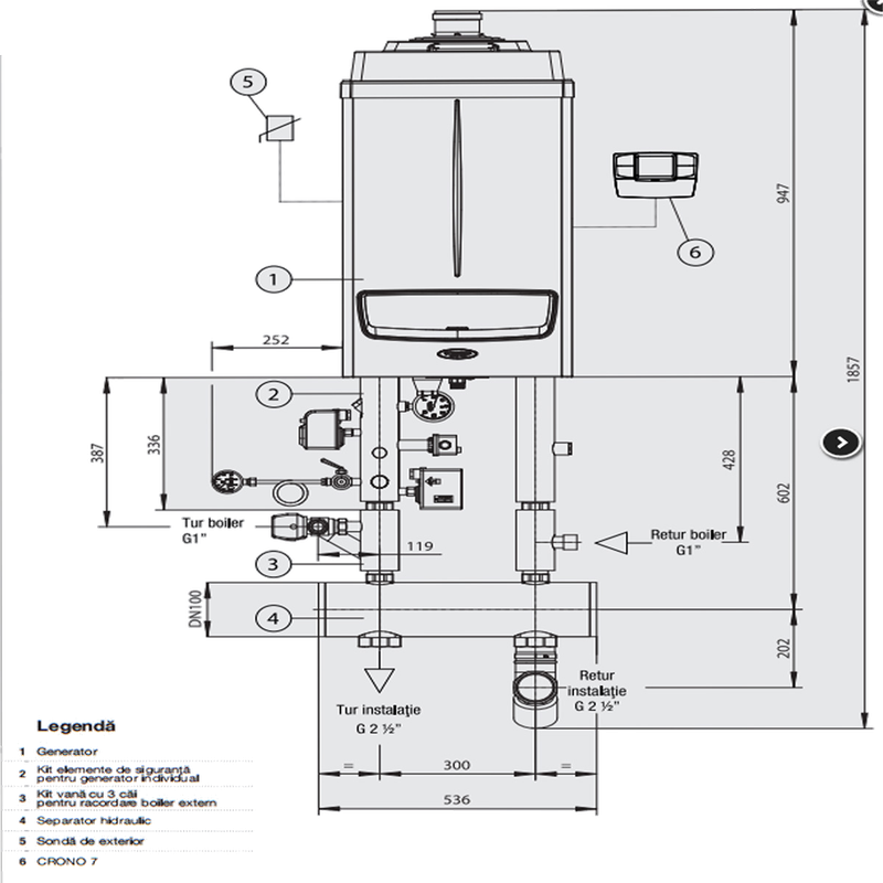 Kit vana 3 cai Immergas Victrix Pro 3.023950 - imagine 11